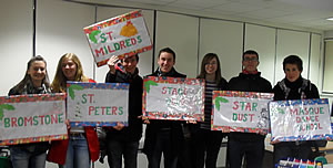 The happy band of sign makers